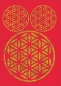 Preview: 3 Mandalas in Hologramm Gold, Folien Bügelmotiv in A5